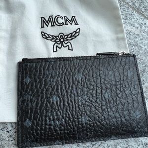 MCM Black Card Holder with remove-able Key Ring